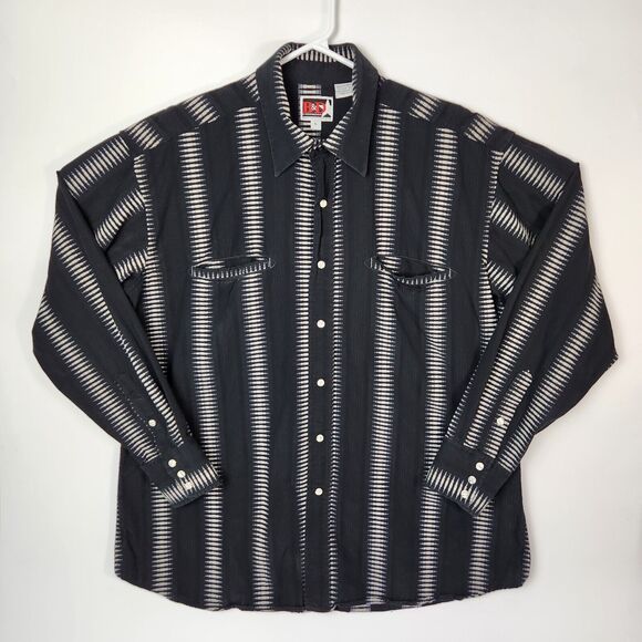 Vtg 90s Brooks & Dunn Shirt Mens XL Pearl Snap‎ Buttons Western Chore Wear Rodeo - Picture 1 of 16